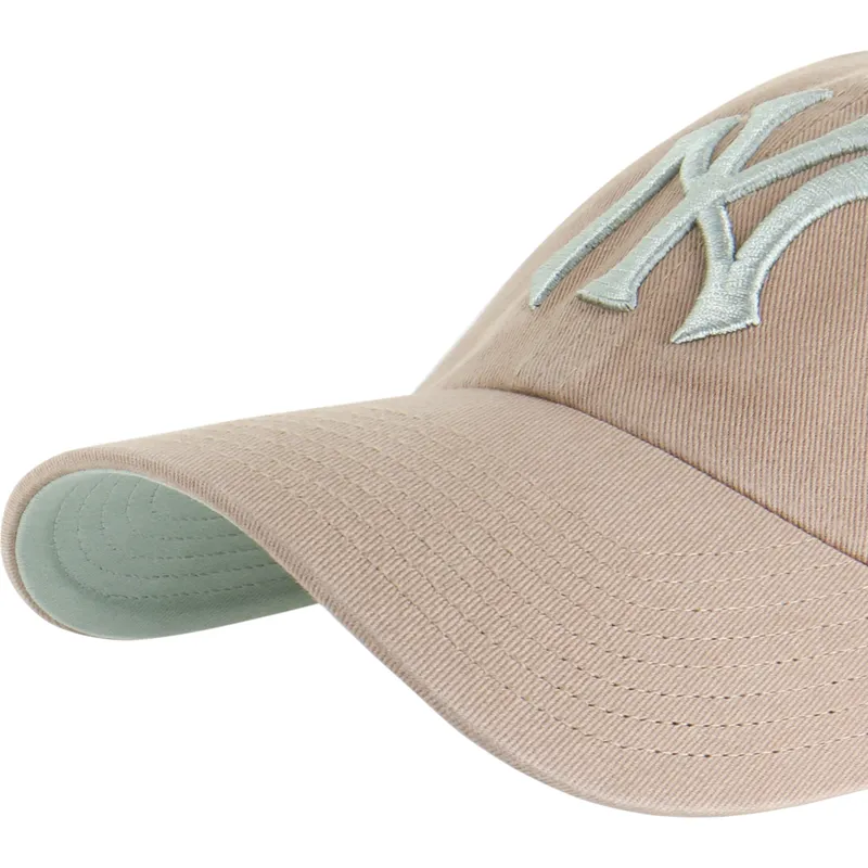 cap-islenkta-brown-adjustable-strap-clean-up-ballpark-new-york-yankees-mlb-47-brand