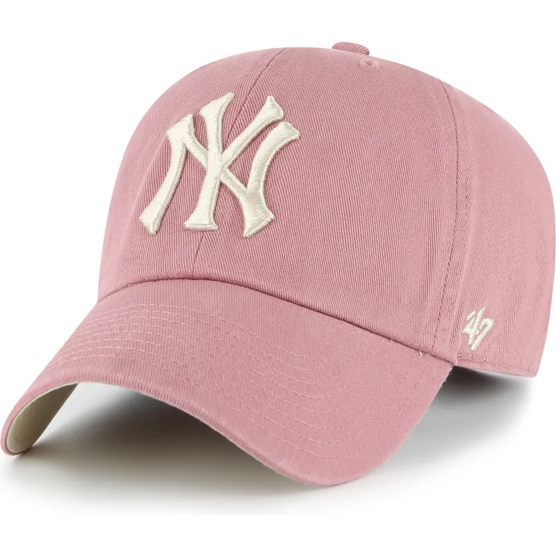cap-islenkta-pink-adjustable-strap-clean-up-ballpark-new-york-yankees-mlb-47-brand