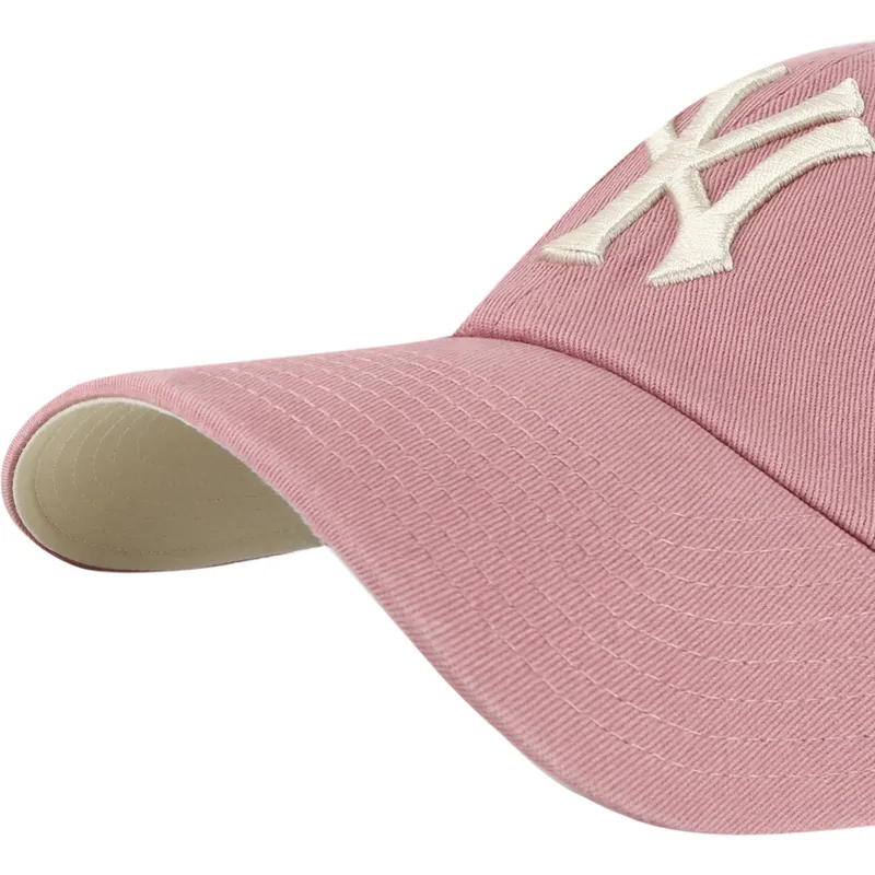 cap-islenkta-pink-adjustable-strap-clean-up-ballpark-new-york-yankees-mlb-47-brand