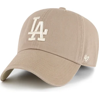 Kepurė išlenkta ruda reguliuojama juostelė Clean Up Ballpark Portabella Los Angeles Dodgers MLB 47 Brand