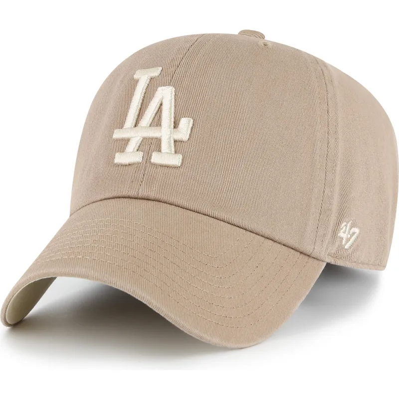 cap-islenkta-brown-adjustable-strap-clean-up-ballpark-portabella-los-angeles-dodgers-mlb-47-brand