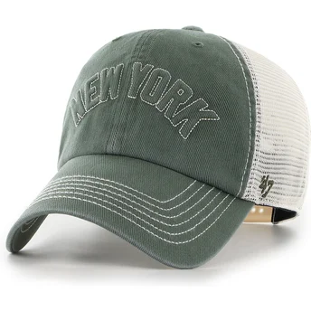 Cap išlenkta green snapback Clean Up Trailer Script Mesh New York Yankees MLB 47 Brand