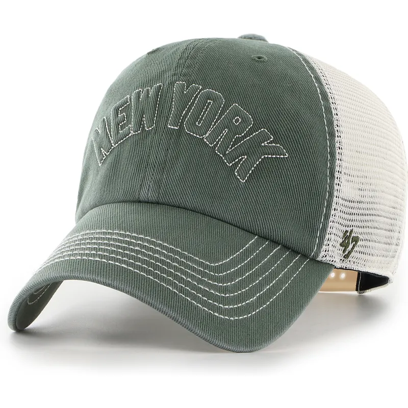 gorra-trucker-verde-clean-up-trailer-script-mesh-de-new-york-yankees-mlb-de-47-brand