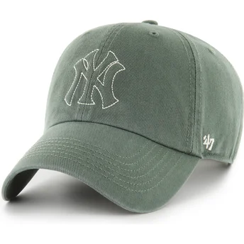 Gorra curva verde ajustable Clean Up Trailer de New York Yankees MLB de 47 Brand