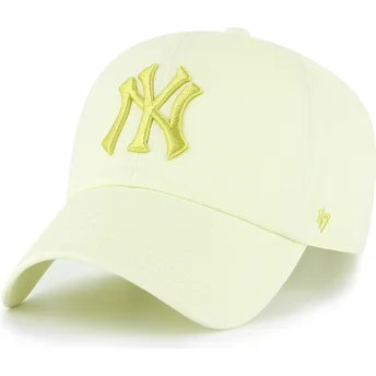 Kepurė išlenkta geltona reguliuojama juostelė Clean Up No Loop Label New York Yankees MLB 47 Brand