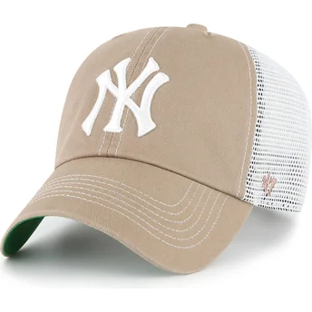 Kepurė išlenkta ruda snapback Clean Up Trawler New York Yankees MLB 47 Brand