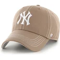 cap-islenkta-brown-adjustable-strap-clean-up-contrast-stitch-new-york-yankees-mlb-47-brand