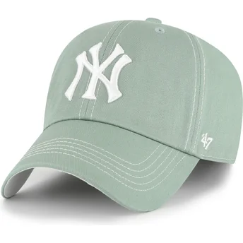 Cap išlenkta green adjustable strap Clean Up Contrast Stitch New York Yankees MLB 47 Brand