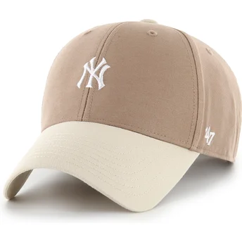 Brązowa regulowana czapka z daszkiem MVP Base Runner Two Tone Legend New York Yankees MLB od 47 Brand