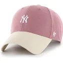 47-brand-curved-brim-mvp-base-runner-two-tone-legend-new-york-yankees-mlb-pink-adjustable-cap