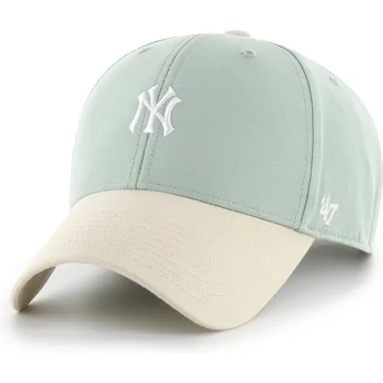 47 Brand Curved Brim MVP Base Runner Two Tone Legend New York Yankees MLB Green Adjustable Cap