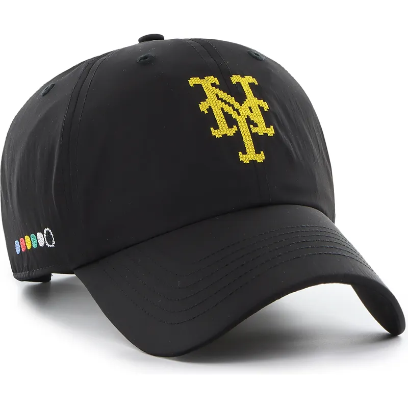 cap-islenkta-black-adjustable-strap-clean-up-eight-bit-hero-new-york-mets-mlb-47-brand cap-islenkta-black-adjustable-strap-clean-up-eight-bit-hero-new-york-mets-mlb-47-brand
