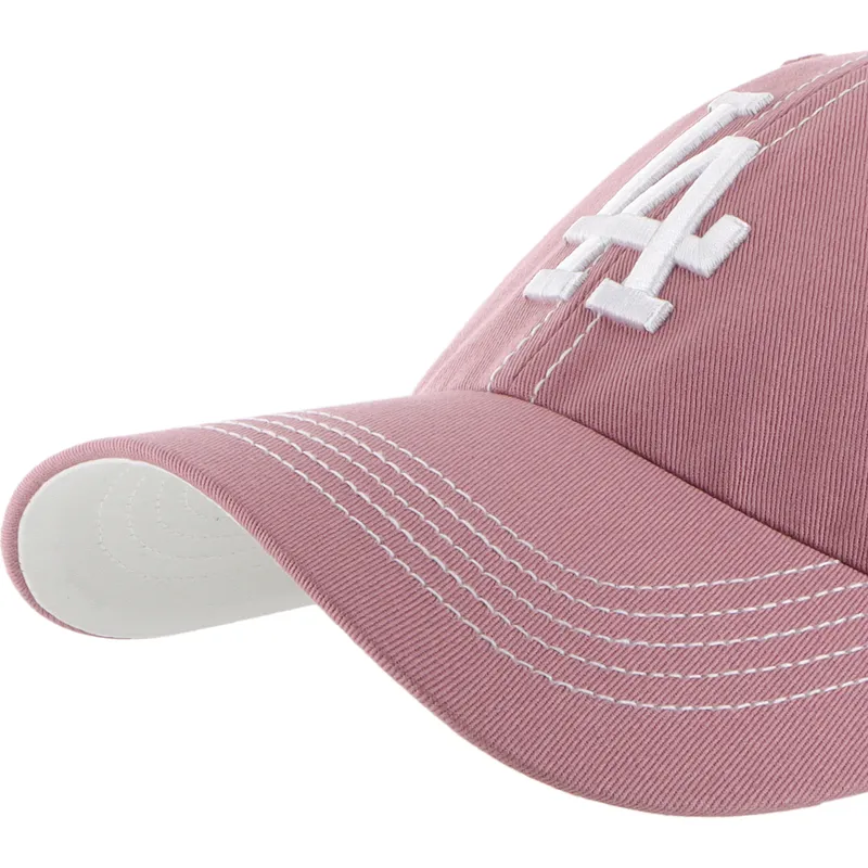 cap-islenkta-pink-adjustable-strap-clean-up-contrast-stitch-los-angeles-dodgers-mlb-47-brand