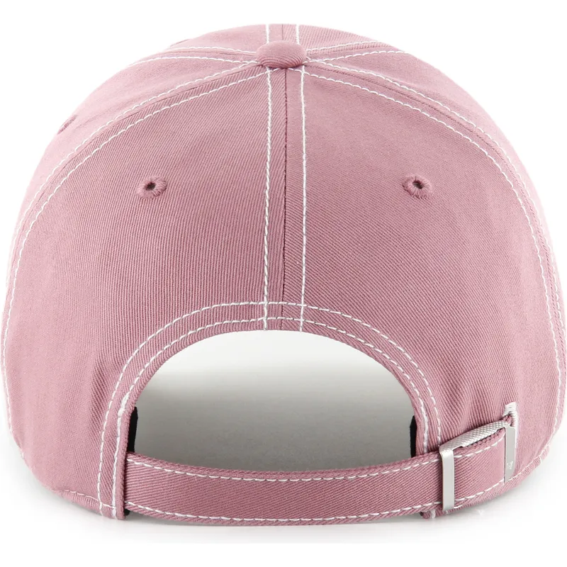 cap-islenkta-pink-adjustable-strap-clean-up-contrast-stitch-new-york-yankees-mlb-47-brand