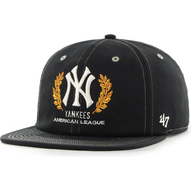 gorra-plana-negra-snapback-captain-rl-keepsake-de-new-york-yankees-mlb-de-47-brand
