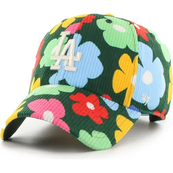 Zielona regulowana czapka z daszkiem Clean Up Gallery Cord Los Angeles Dodgers MLB od 47 Brand