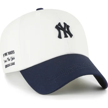 Cap išlenkta beige adjustable strap Clean Up Contemporary Two Tone New York Yankees MLB 47 Brand