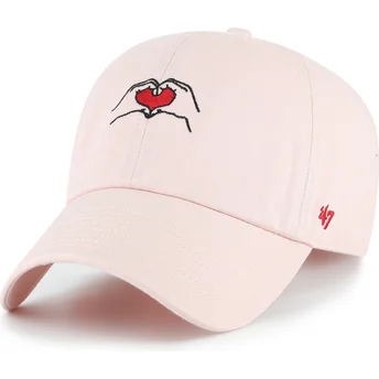 Kepurė išlenkta rožinė reguliuojama juostelė Clean Up Love Base Runner Icon 47 Brand
