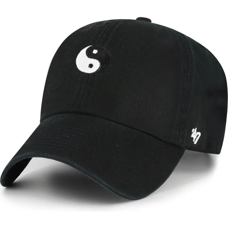 kepure-islenkta-juoda-reguliuojamas-yin-yang-smiley-clean-up-base-runner-icon-47-brand