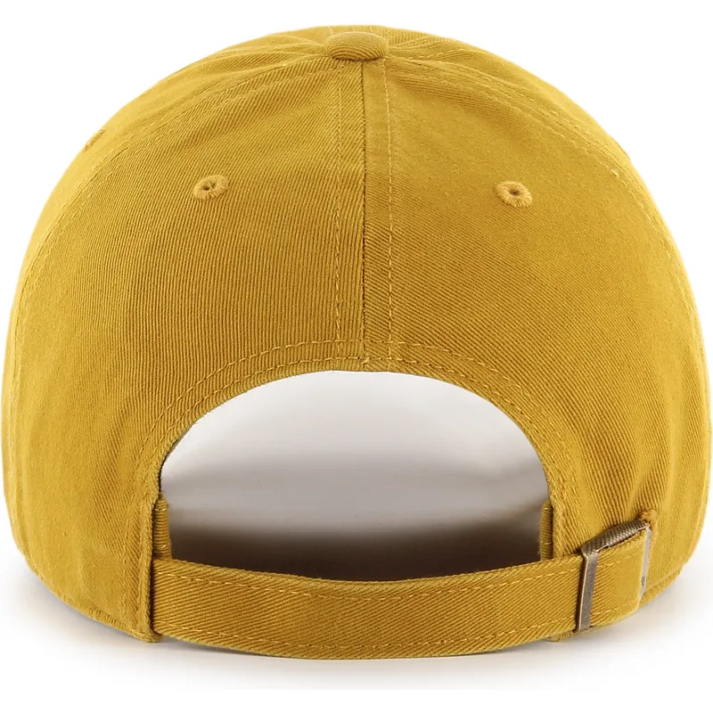 kepure-islenkta-geltona-reguliuojamas-clean-up-flat-gold-new-york-yankees-mlb-47-brand
