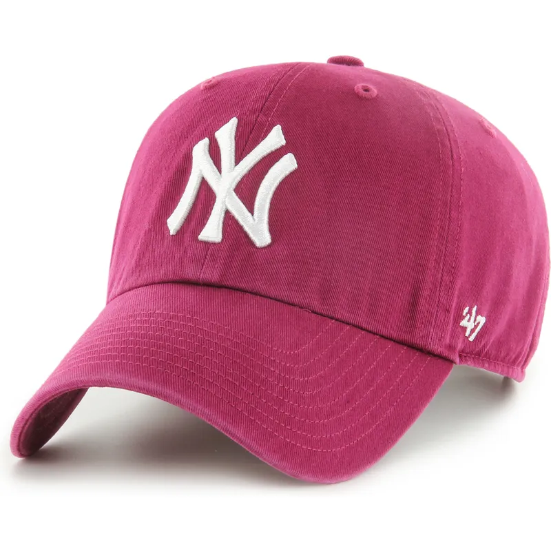 gorra-curva-roja-ajustable-clean-up-galaxy-de-new-york-yankees-mlb-de-47-brand