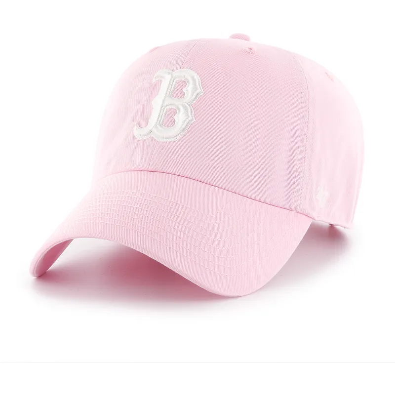 kepure-islenkta-rozine-reguliuojamas-clean-up-boston-red-sox-mlb-47-brand
