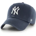 kepure-islenkta-tamsiai-melyna-reguliuojamas-clean-up-new-york-yankees-mlb-47-brand