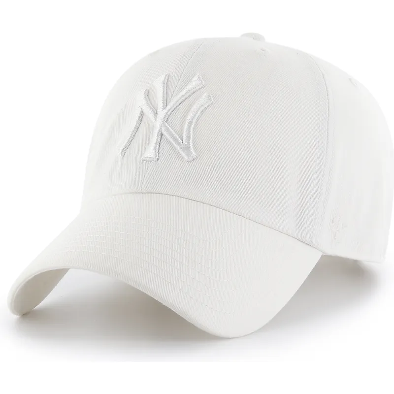 kepure-islenkta-balta-reguliuojamas-clean-up-new-york-yankees-mlb-47-brand