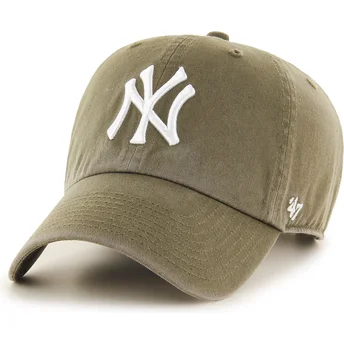 Kepurė išlenkta žalia reguliuojamas Clean Up Sandalwood New York Yankees MLB 47 Brand