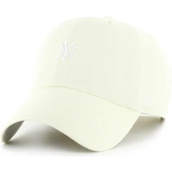 Gorra curva amarilla claro ajustable Clean Up Base Runner de New York Yankees MLB de 47 Brand