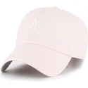 47-brand-curved-brim-clean-up-base-runner-new-york-yankees-mlb-light-pink-adjustable-cap
