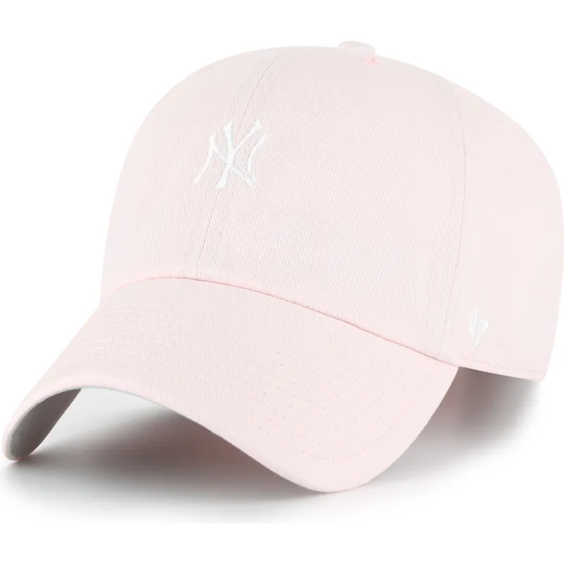 cap-islenkta-pink-adjustable-strap-claro-clean-up-base-runner-new-york-yankees-mlb-47-brand