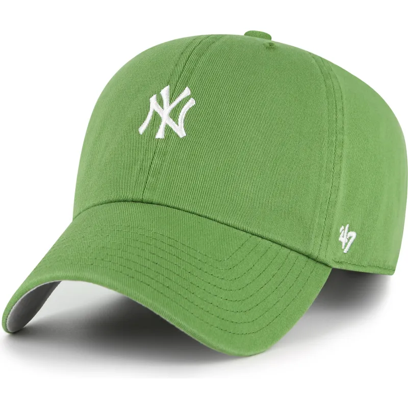 kepure-islenkta-zalia-reguliuojama-juostele-clean-up-base-runner-fatigue-green-new-york-yankees-mlb-47-brand