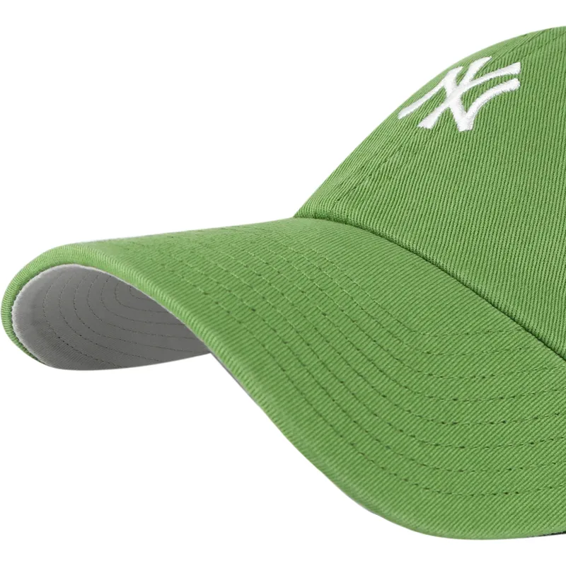 47-brand-curved-brim-clean-up-base-runner-fatigue-green-new-york-yankees-mlb-green-adjustable-cap
