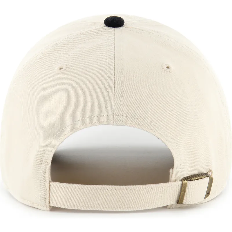 bezowo-czarna-regulowana-czapka-z-daszkiem-clean-up-two-tone-no-loop-label-new-york-yankees-mlb-od-47-brand