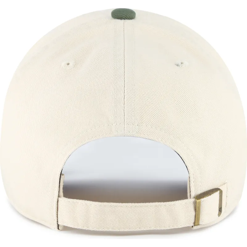 bezowo-zielona-regulowana-czapka-z-daszkiem-clean-up-two-tone-no-loop-label-new-york-yankees-mlb-od-47-brand