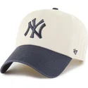 kepure-islenkta-smelio-reguliuojamas-clean-up-two-tone-no-loop-label-new-york-yankees-mlb-47-brand