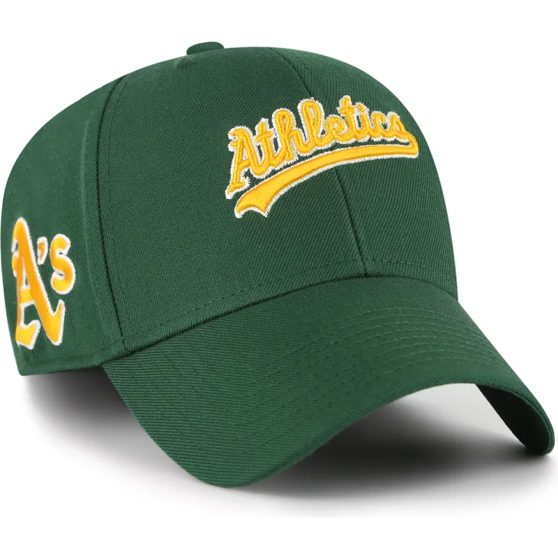 zielona-regulowana-czapka-z-zakrzywionym-daszkiem-mvp-ballpark-script-shot-oakland-athletics-mlb-od-47-brand