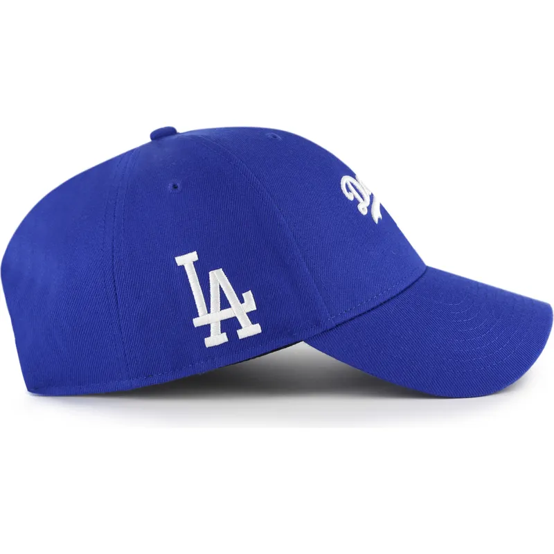 cap-islenkta-blue-adjustable-strap-mvp-ballpark-script-shot-los-angeles-dodgers-mlb-47-brand