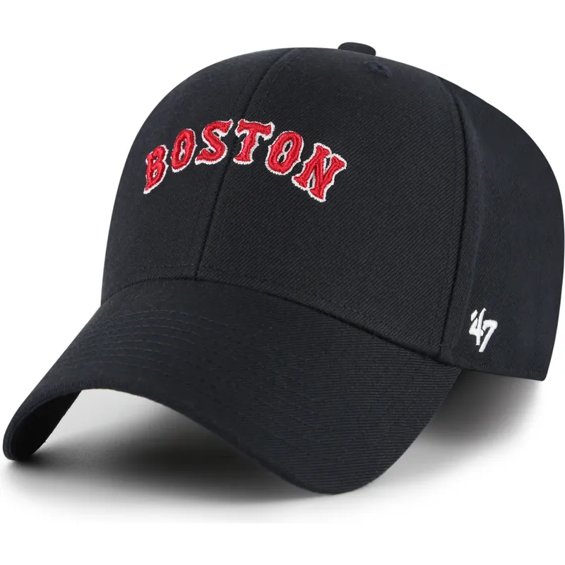 kepure-islenkta-tamsiai-melyna-reguliuojama-juostele-mvp-ballpark-script-shot-boston-red-sox-mlb-47-brand