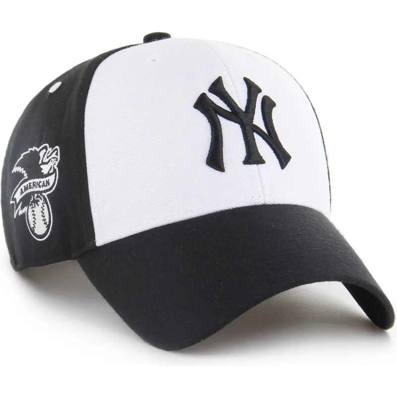 czarna-i-biala-czapka-z-daszkiem-snapback-mvp-replica-sure-shot-new-york-yankees-mlb-od-47-brand
