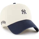 cap-islenkta-beige-adjustable-strap-clean-up-base-runner-sure-shot-two-tone-new-york-yankees-mlb-47-brand