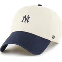 cap-islenkta-beige-adjustable-strap-clean-up-base-runner-sure-shot-two-tone-new-york-yankees-mlb-47-brand
