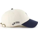 cap-islenkta-beige-adjustable-strap-clean-up-base-runner-sure-shot-two-tone-new-york-yankees-mlb-47-brand