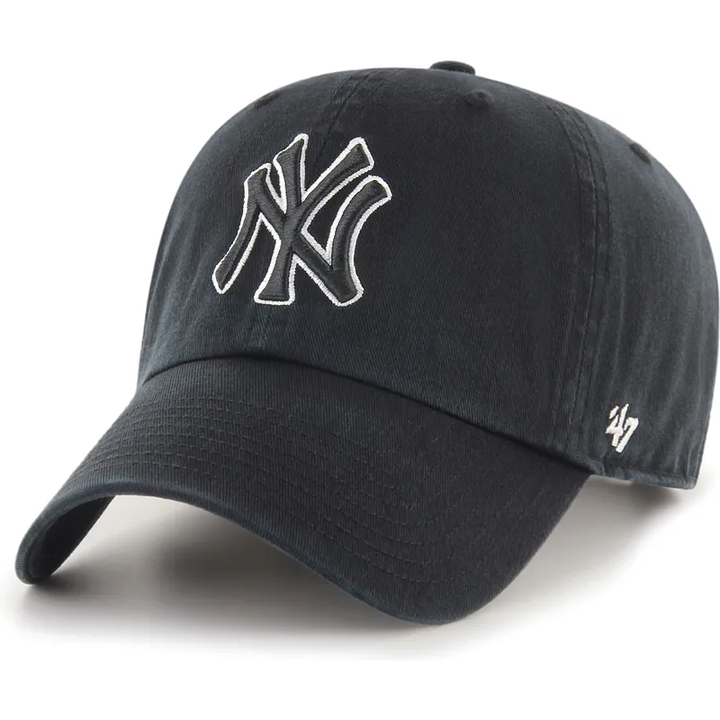 cap-islenkta-black-adjustable-strap-clean-up-no-loop-label-new-york-yankees-mlb-47-brand cap-islenkta-black-adjustable-strap-clean-up-no-loop-label-new-york-yankees-mlb-47-brand