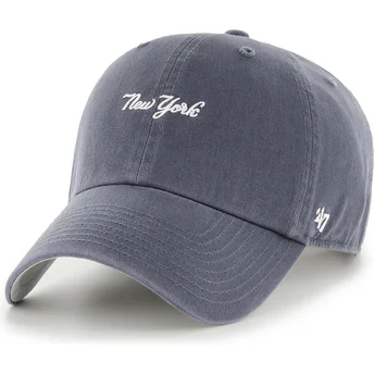 Cap išlenkta navy blue adjustable strap Clean Up Base Runner Script New York Yankees MLB 47 Brand
