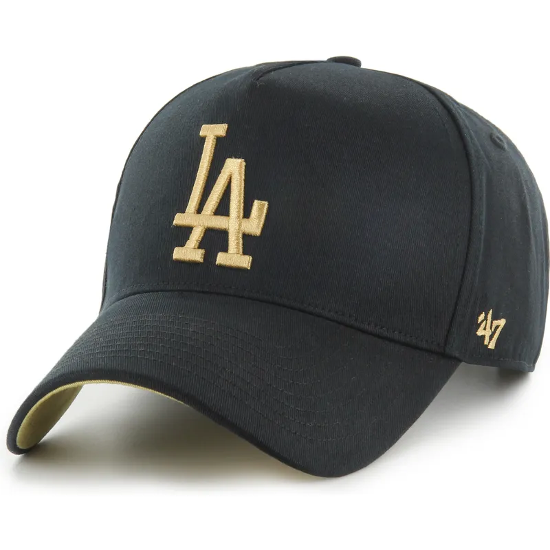 cap-islenkta-black-snapback-mvp-dt-sure-shot-two-tone-cotton-los-angeles-dodgers-mlb-47-brand
