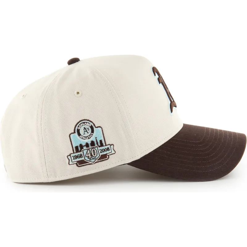 gorra-curva-beige-y-marron-snapback-mvp-dt-sure-shot-two-tone-cotton-de-oakland-athletics-mlb-de-47-brand