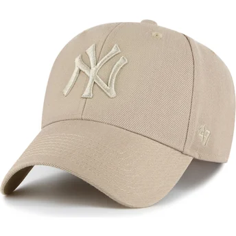 Czapka z daszkiem khaki snapback z logo khaki MVP New York Yankees MLB od 47 Brand