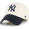 gorra-curva-beige-y-azul-marino-ajustable-mvp-two-tone-de-new-york-yankees-mlb-de-47-brand